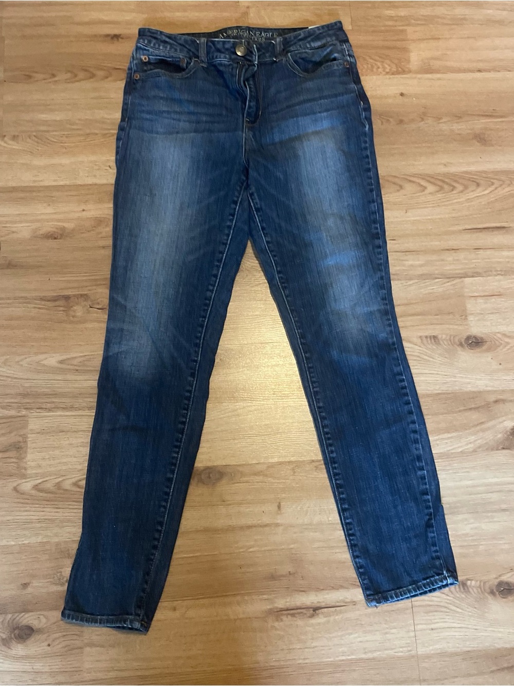 American Eagle Outfitters Dark highrise Blue Skinny Jeans size 10
